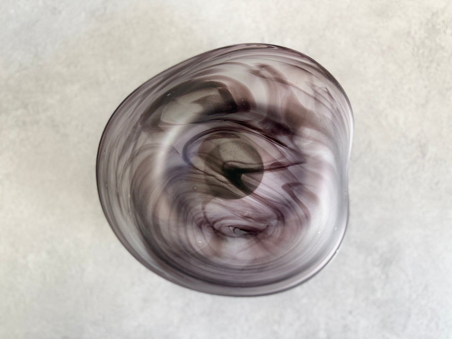 Minako Aiba(饗庭三七子)Handmade Glass Matte Rim Plate