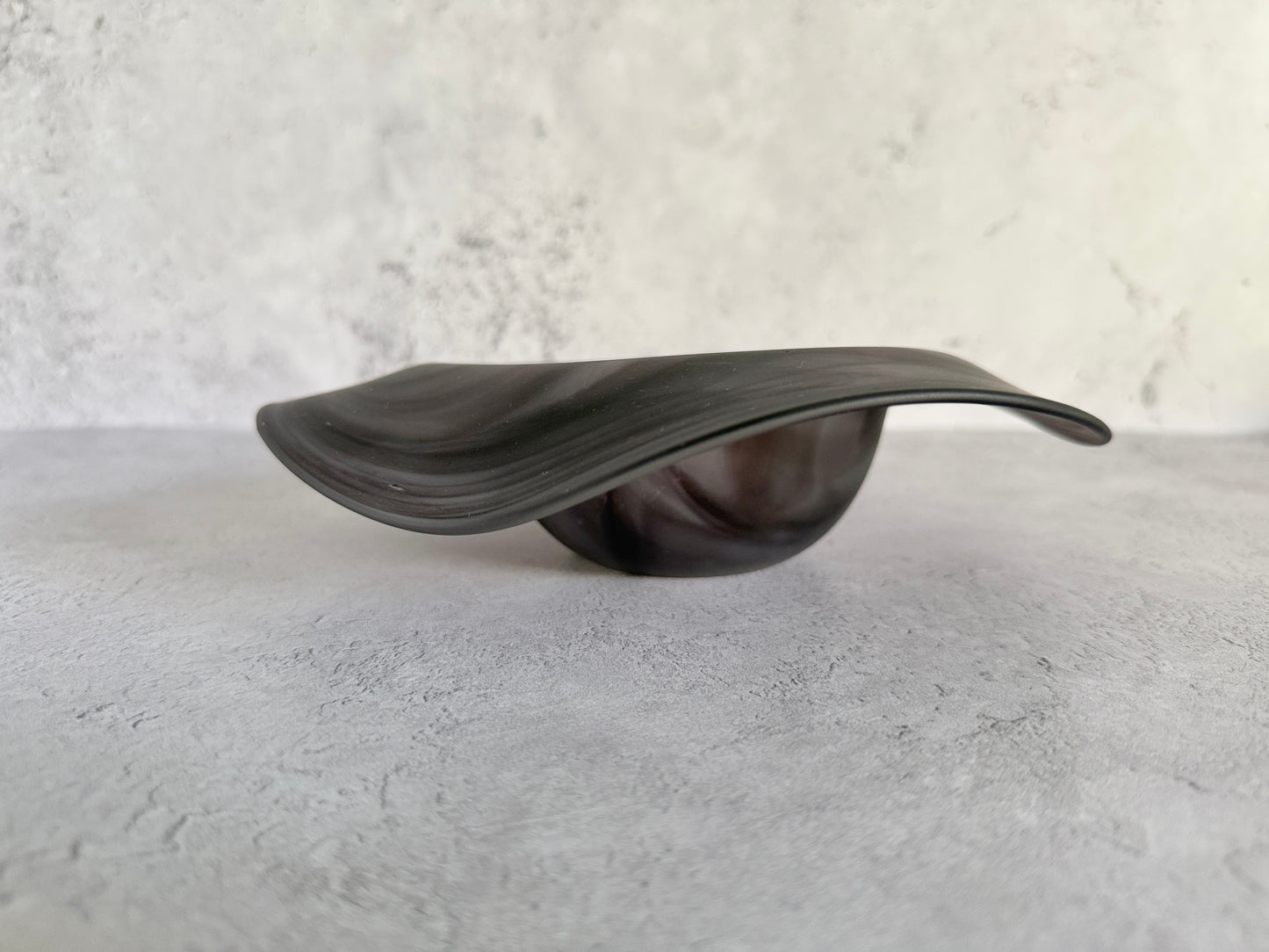 Minako Aiba(饗庭三七子)Handmade Glass Matte Rim Plate