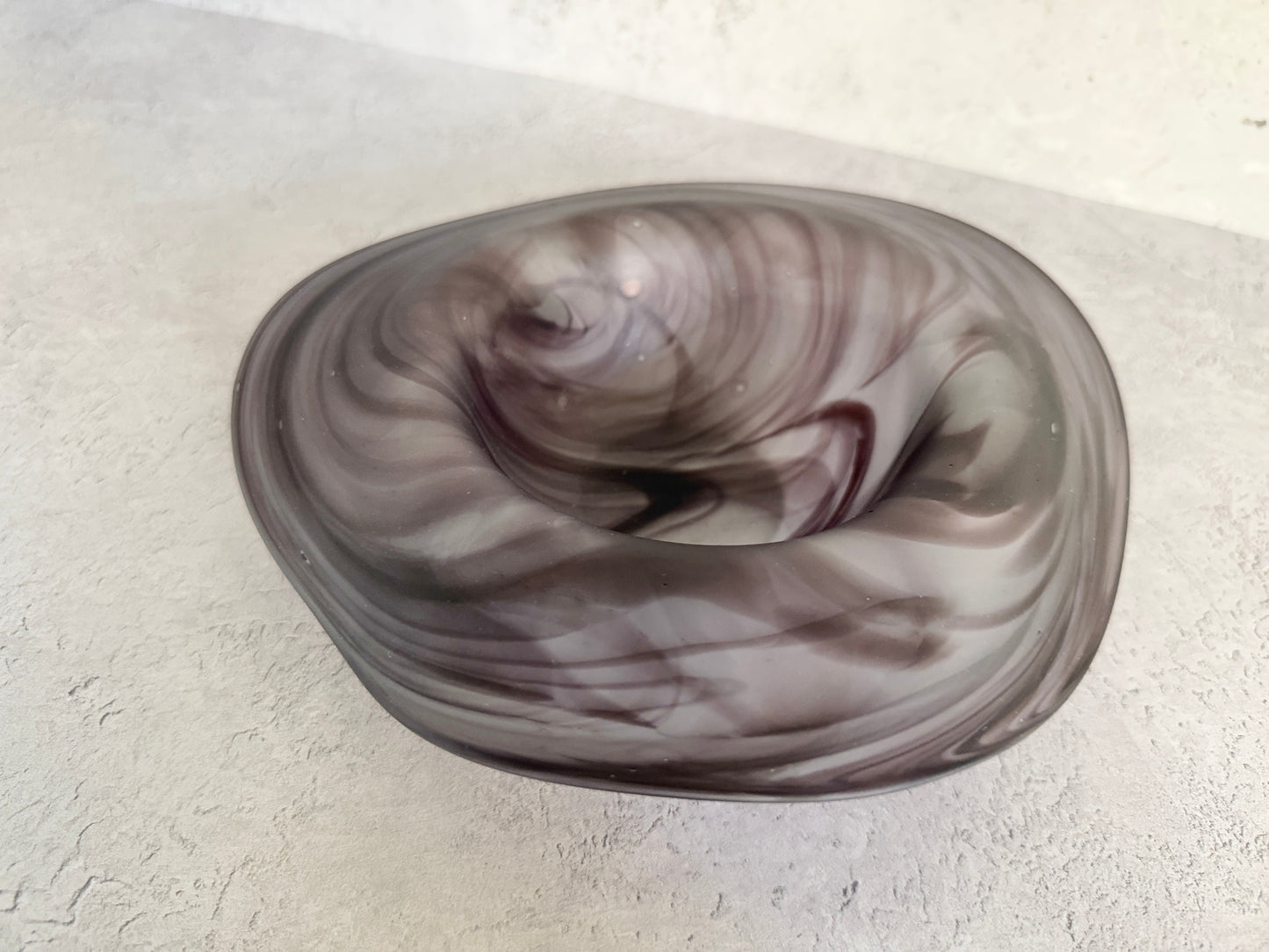 Minako Aiba(饗庭三七子)Handmade Glass Matte Rim Plate