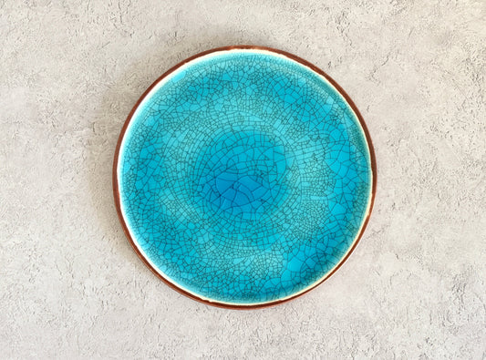 Saeko Fujiuchi(藤内紗惠子)Handmade Porcelain Blue Plate