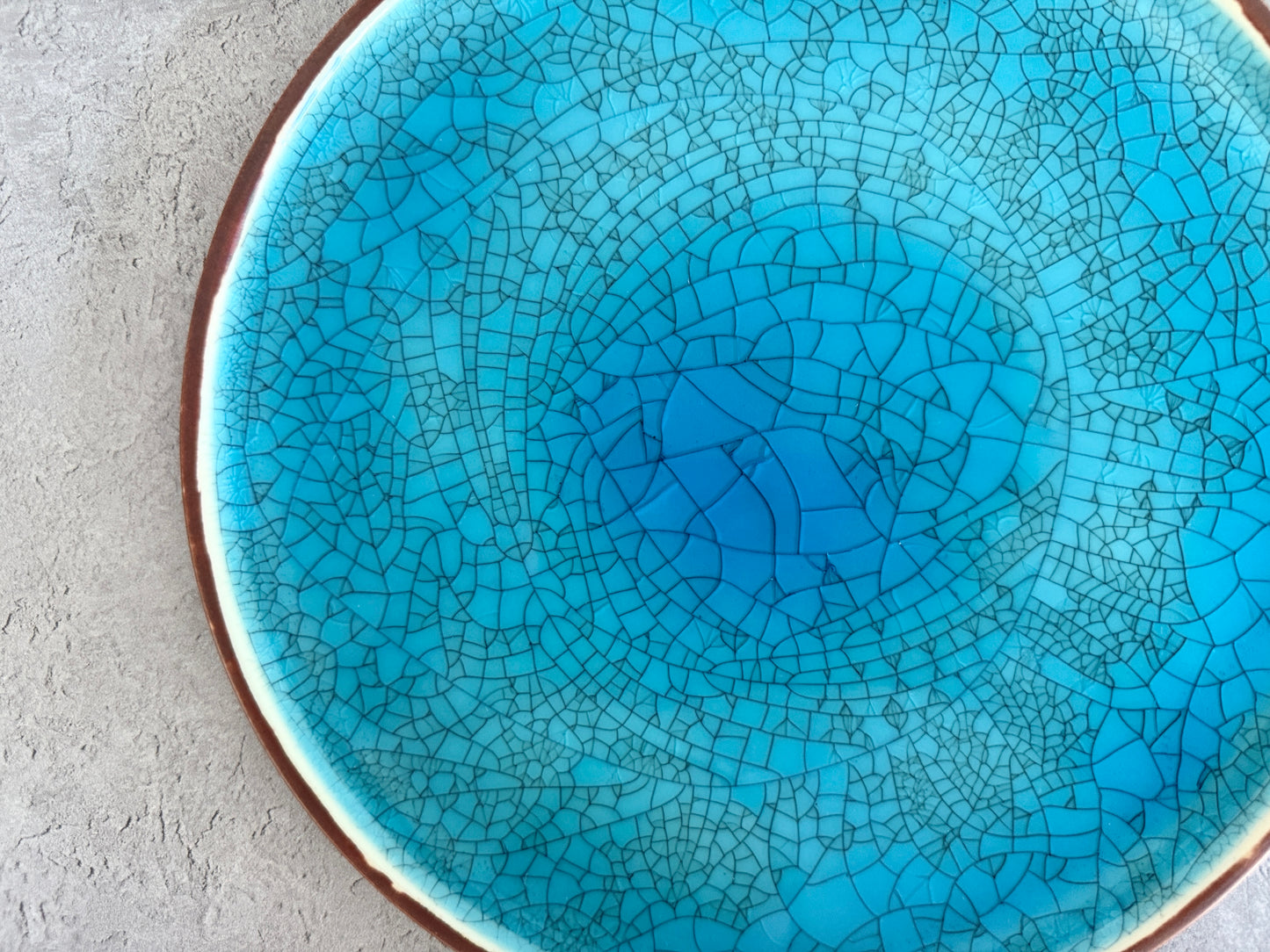 Saeko Fujiuchi(藤内紗惠子)Handmade Porcelain Blue Plate