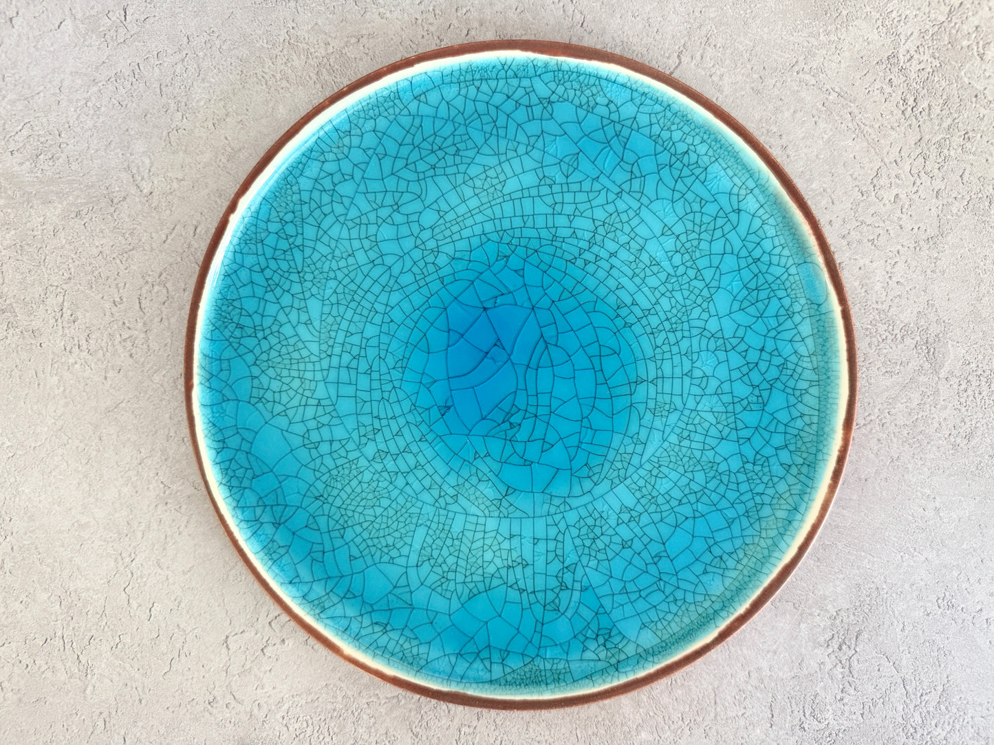Saeko Fujiuchi(藤内紗惠子)Handmade Porcelain Blue Plate