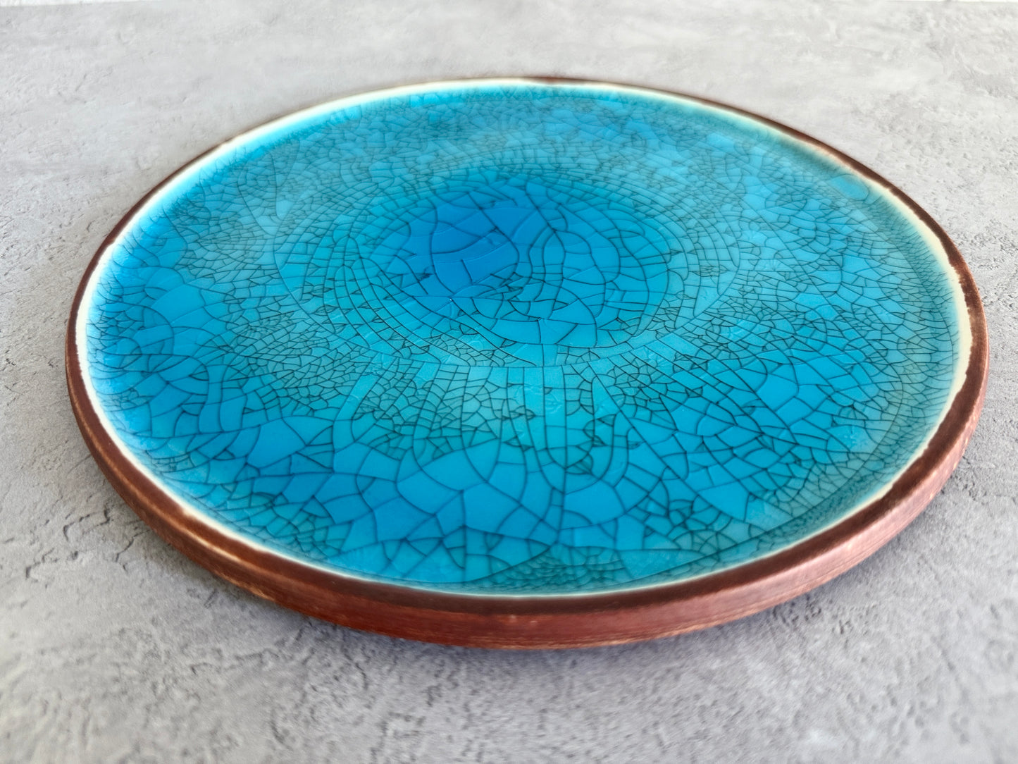 Saeko Fujiuchi(藤内紗惠子)Handmade Porcelain Blue Plate
