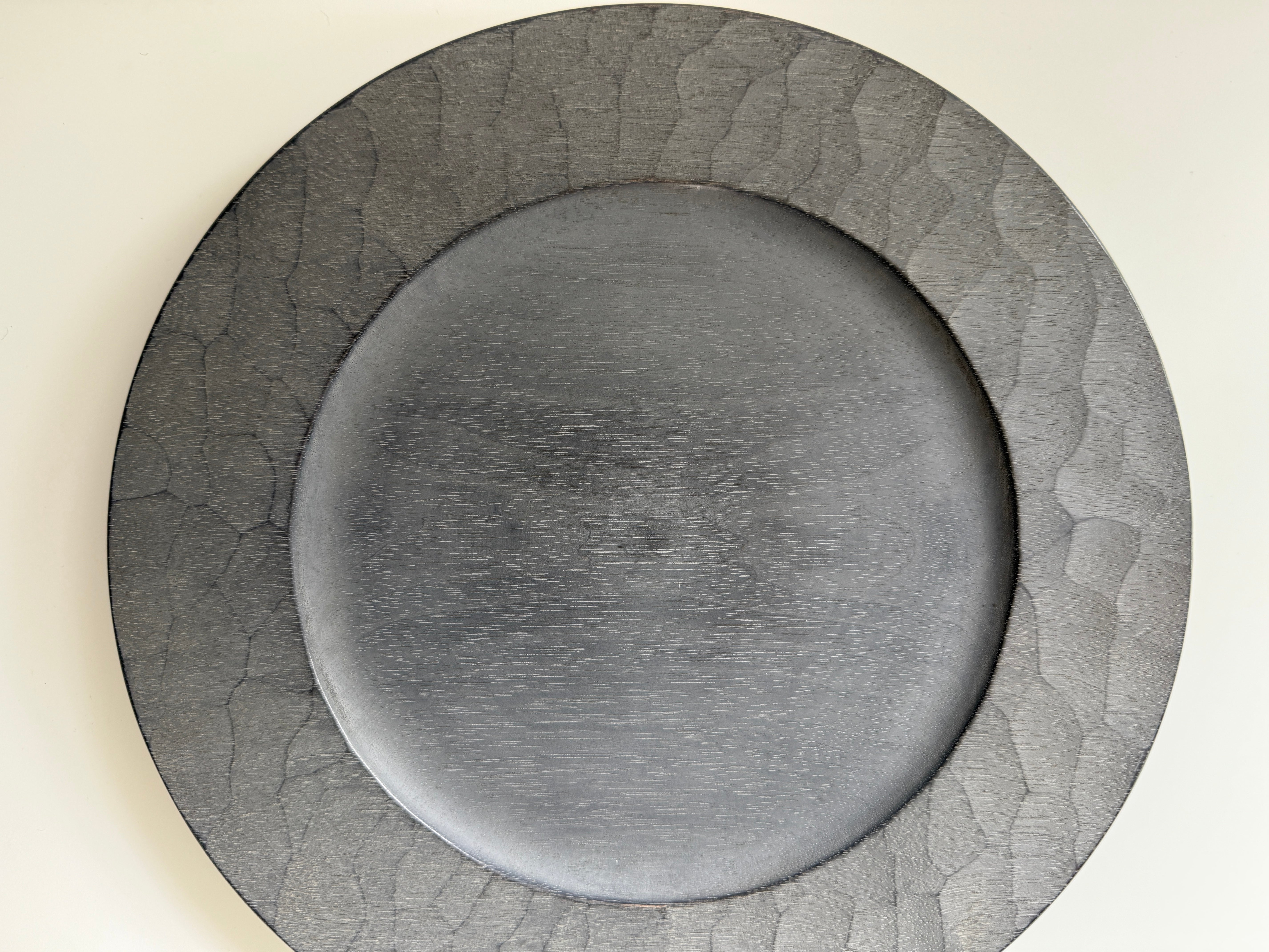 Kinji Yoshida Hand-Carved Urushi Wooden Rim Plate – Luxury