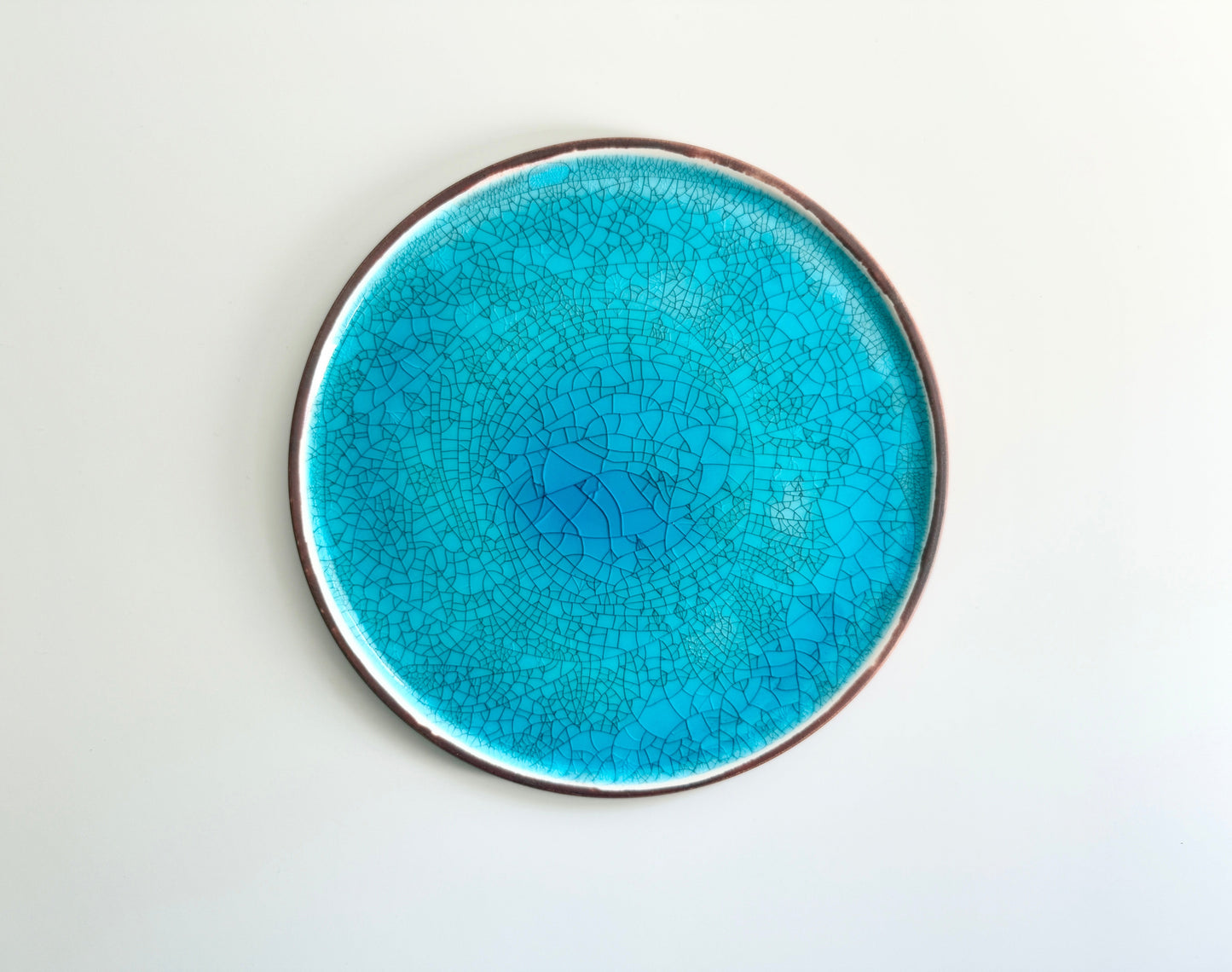Saeko Fujiuchi（藤内紗惠子）Handmade Porcelain Blue Plate