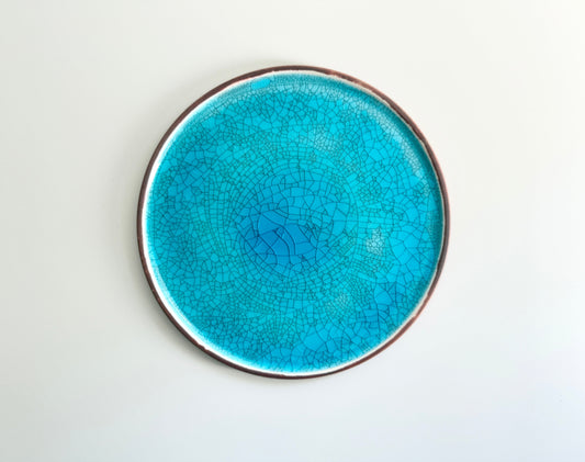 Saeko Fujiuchi（藤内紗惠子）Handmade Porcelain Blue Plate