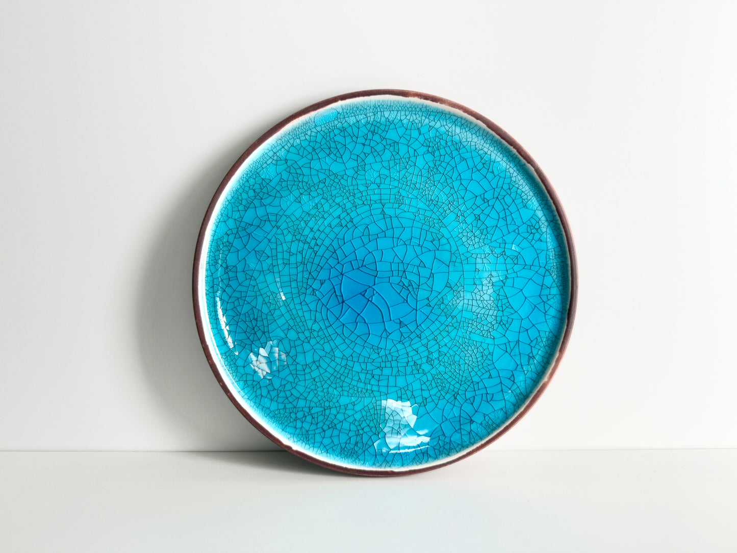 Saeko Fujiuchi（藤内紗惠子）Handmade Porcelain Blue Plate